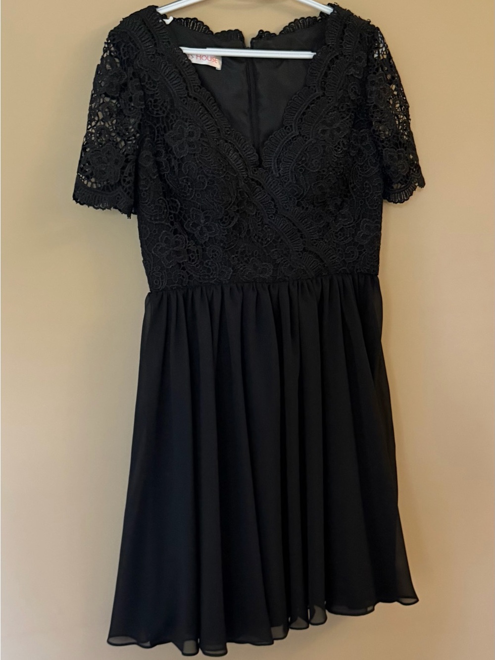 JJs House Black Lace Mini Dress